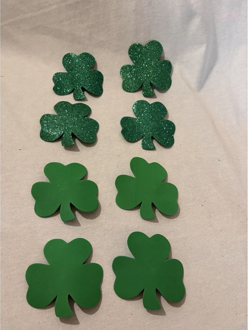 Celebrate It St. Patricks Day Foam SHAPES 8 Pc Glitter & Solid Shamrocks